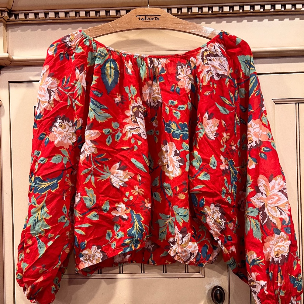 Maeve Floral Cropped Shirt/Blouson XL